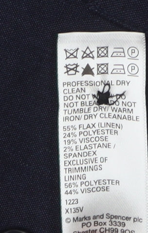 Mens UK Size 40 Marks and Spencer Regular Blue Suit Waistcoat