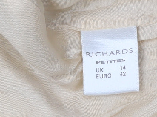 Womens UK Size 14 Richards Petites Beige Blazer