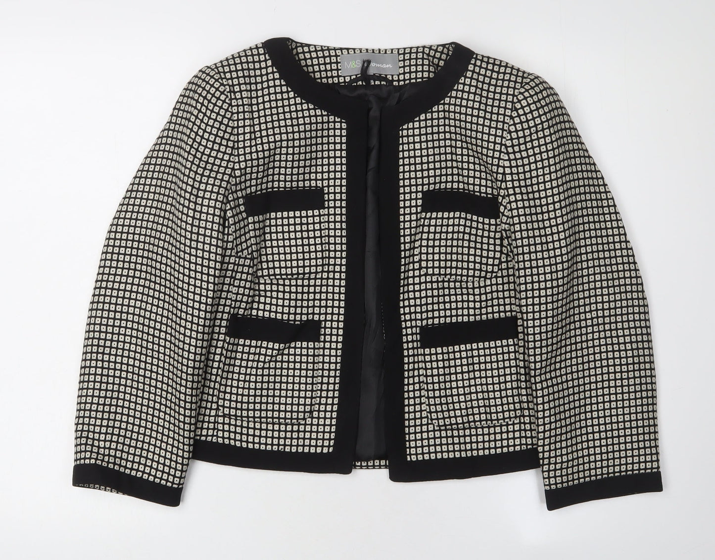 Womens UK Size 8 Marks and Spencer Black Basic Jacket