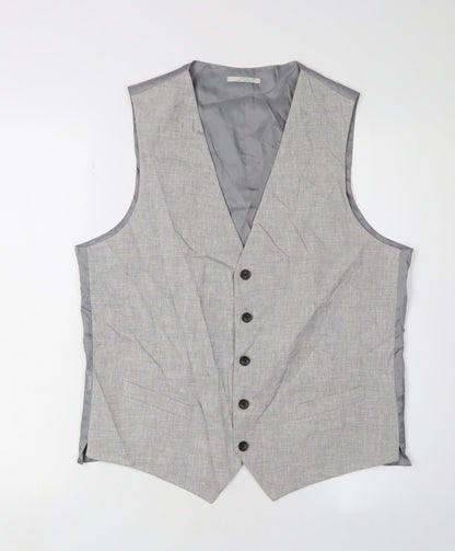 Mens UK Size 40 Marks and Spencer Regular Grey Suit Waistcoat