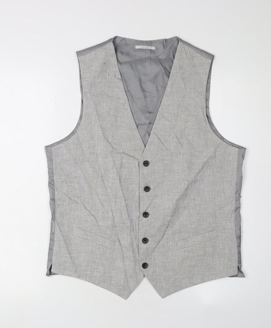 Mens UK Size 40 Marks and Spencer Regular Grey Suit Waistcoat