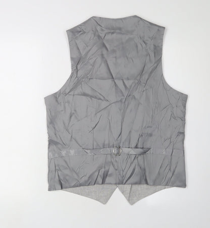 Mens UK Size 40 Marks and Spencer Regular Grey Suit Waistcoat