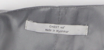 Mens UK Size 40 Marks and Spencer Regular Grey Suit Waistcoat