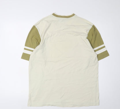 Marks and Spencer Men's Beige V-Neck T-Shirt S
