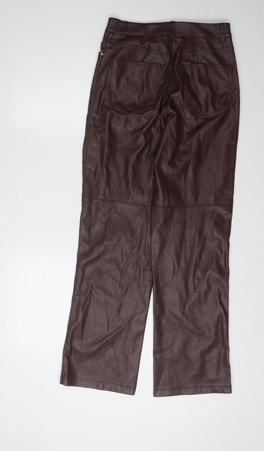 Pimkie Women's Brown Trousers Size 8 with Pockets