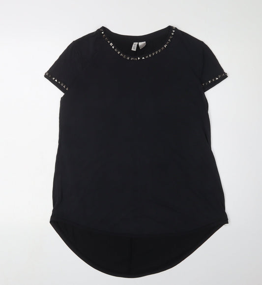 Womens UK Size 8 H&M Black  T-Shirt