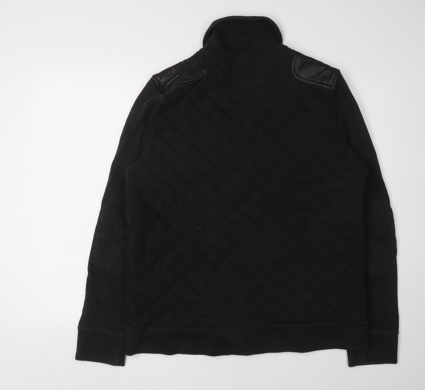 Mens UK Size L River Island Black Cardigan Sweatshirt
