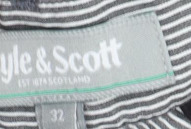 Lyle & Scott Men's Black Striped Chino Trousers Size 32