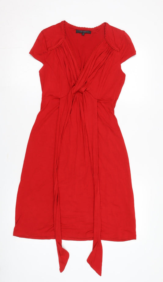 Coast Red Wrap Dress Size 8 Women’s Party Stylish