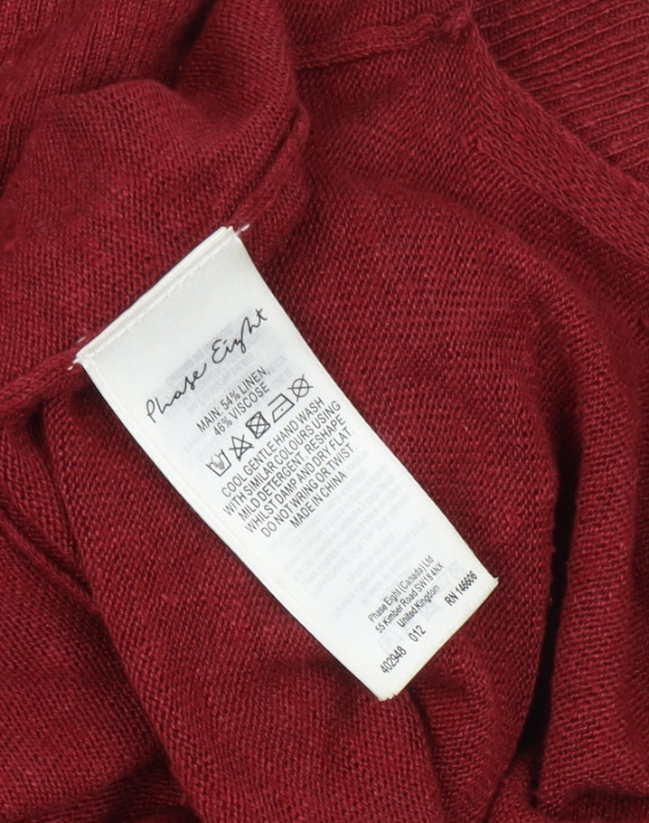 Womens UK Size S Phase Eight Red Pullover Jumper