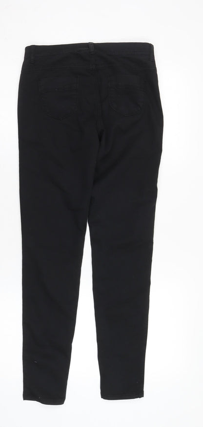 Womens UK Size 4 United Colors of Benetton Slim Fit Jegging Black Trousers