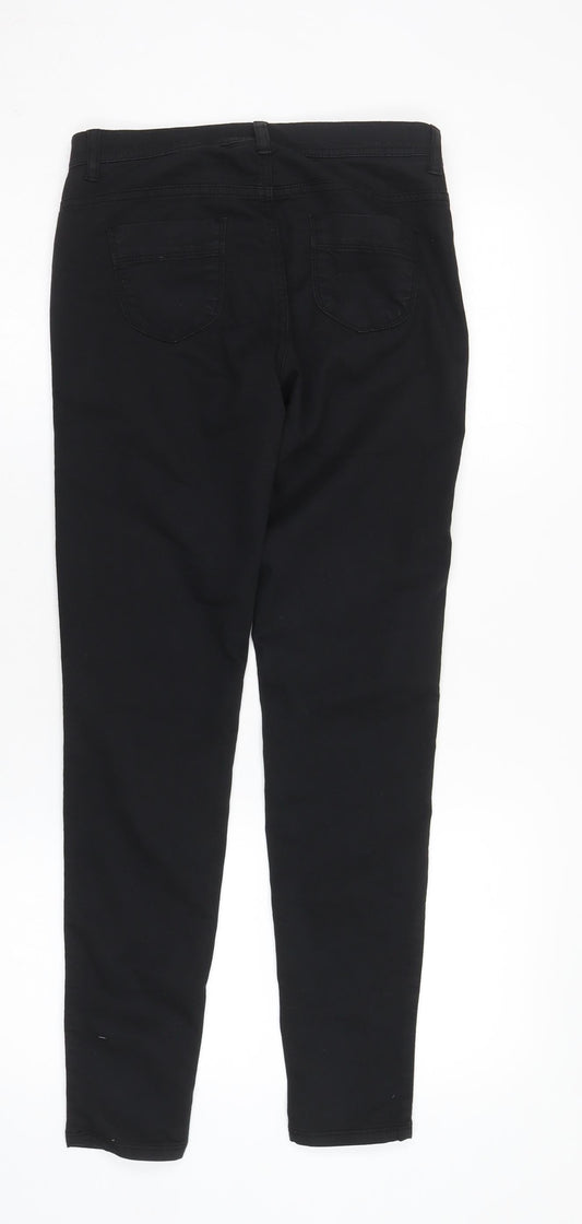 Womens UK Size 4 United Colors of Benetton Slim Fit Jegging Black Trousers