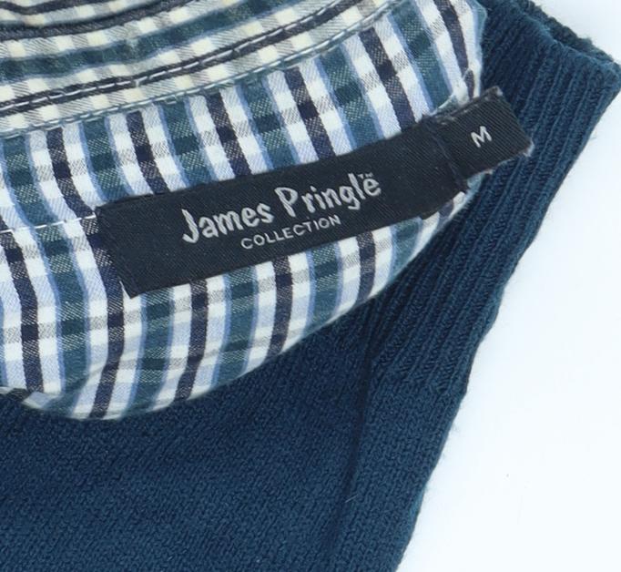 James Pringle Men's Blue Medium Cotton Pullover Jumper