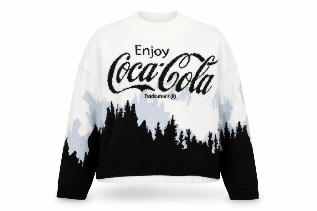 H&M Unisex Coca-Cola Graphic White Pullover S