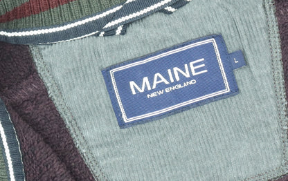 Mens UK Size L Maine New England Purple 1/2 Zip Sweatshirt