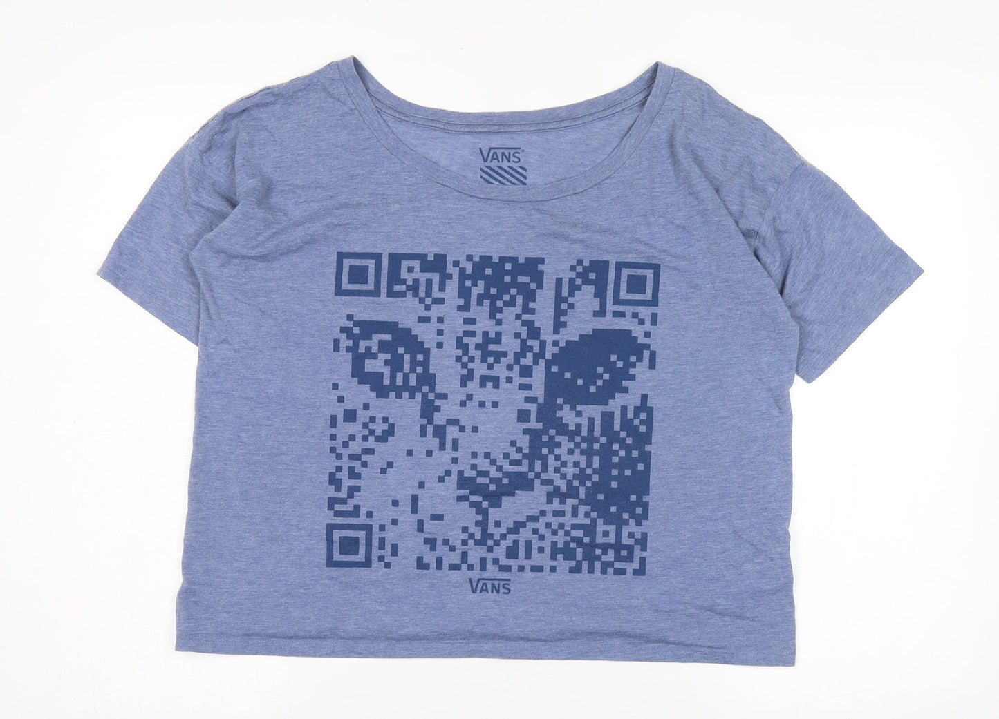 Womens UK Size M VANS Blue Basic T-Shirt