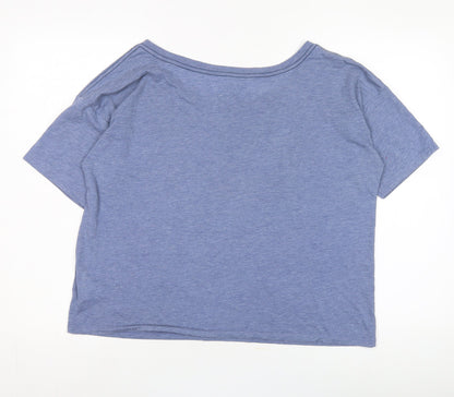 Womens UK Size M VANS Blue Basic T-Shirt