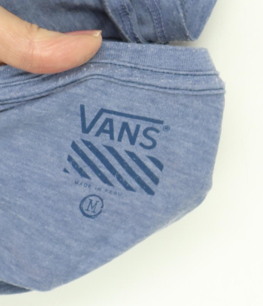 Womens UK Size M VANS Blue Basic T-Shirt