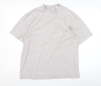 Unisex Adults UK Size S COLLUSION Grey Basic T-Shirt
