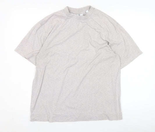 Unisex Adults UK Size S COLLUSION Grey Basic T-Shirt