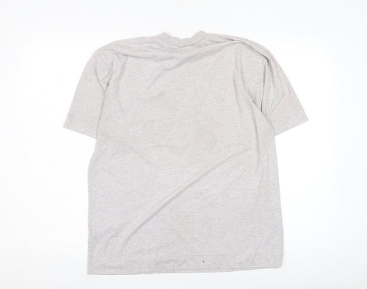 Unisex Adults UK Size S COLLUSION Grey Basic T-Shirt