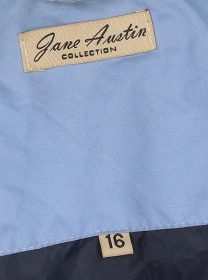 Jane Austen Women's Blue Jacket, Size 16, Classic Style
