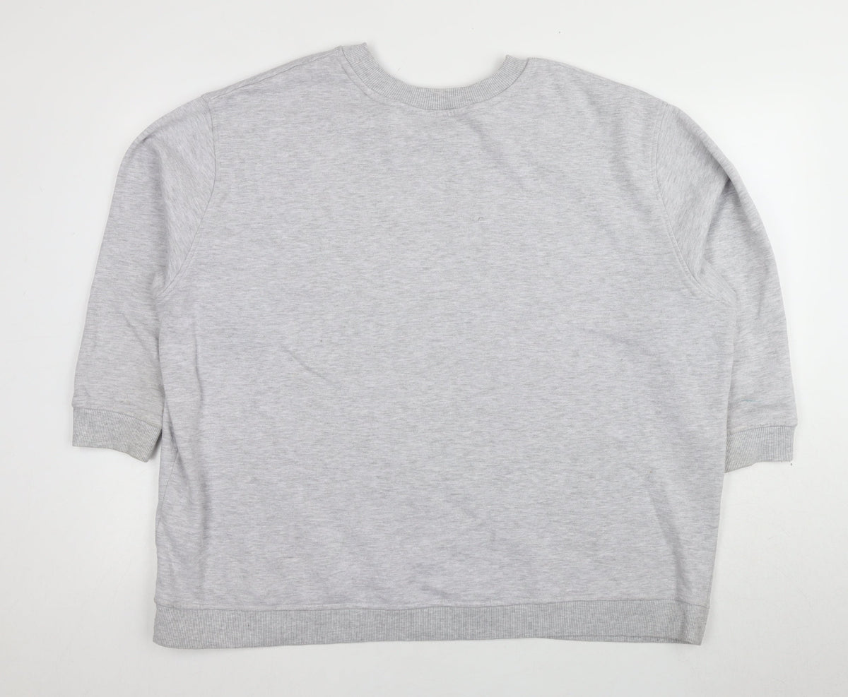 Back view of Harvard Grey unisex sweatshirt, size 22, casual pullover