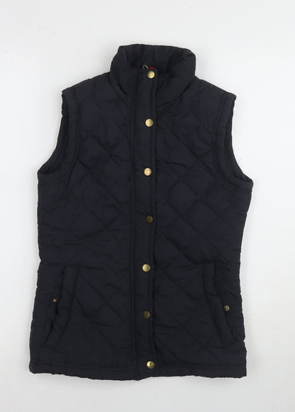 Denim Co. Women's Black Quilted Waistcoat Size 10