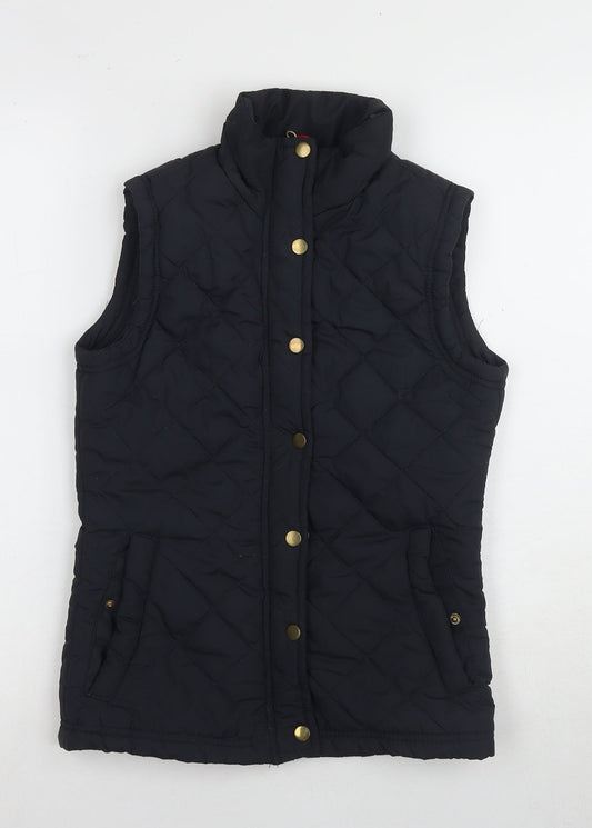Denim Co. Women's Black Quilted Waistcoat Size 10