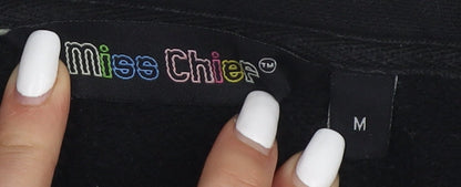 Miss Chief Women's Black V-Neck Cardigan - Medium
