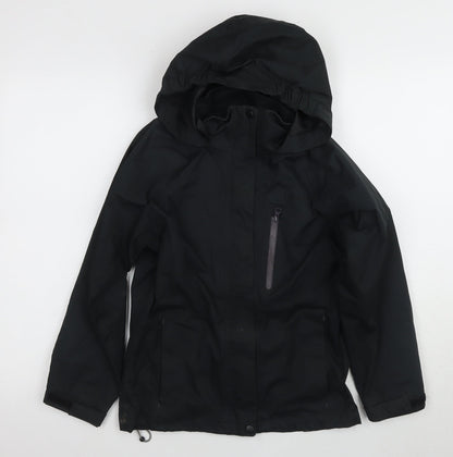 Hi Gear Boys Black Parka Jacket 9-10 Years Hooded Waterproof