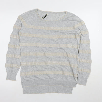 Womens UK Size M Oasis Grey Pullover Jumper