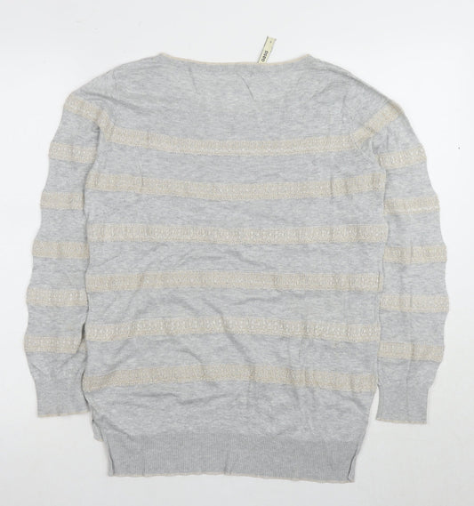 Womens UK Size M Oasis Grey Pullover Jumper