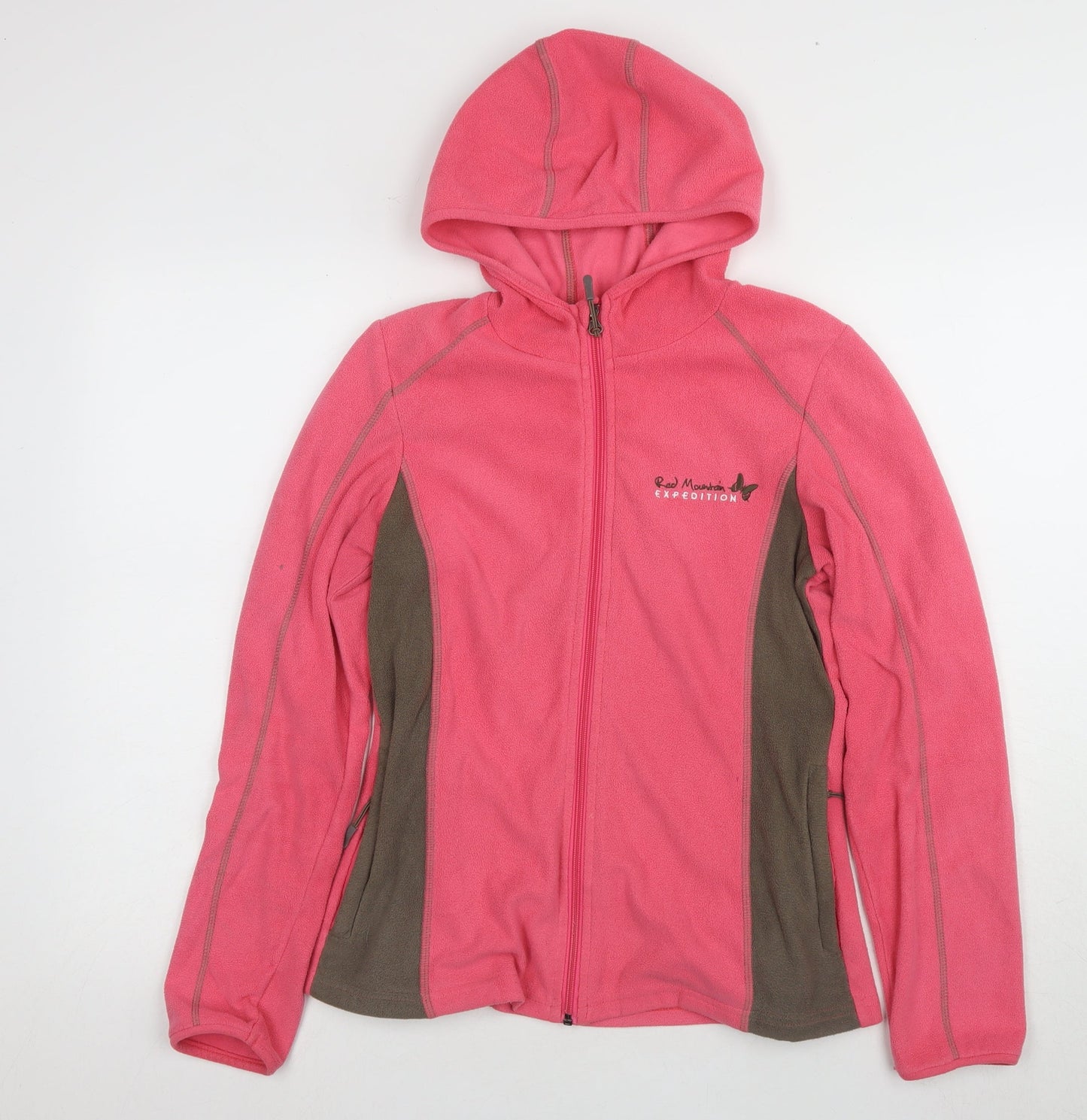 Grivel Women's Pink Hooded Fleece Jacket Size 10