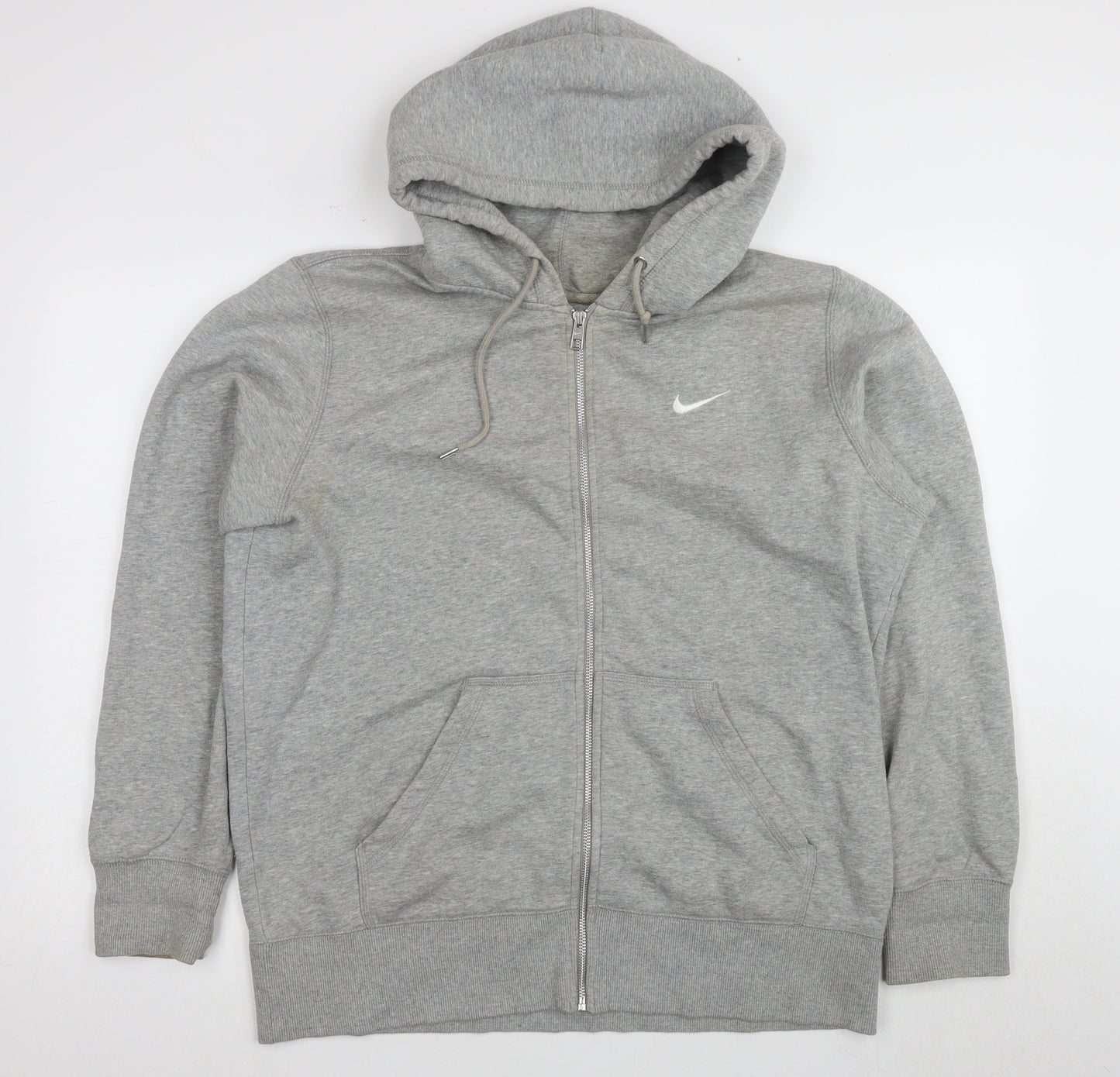 Mens UK Size 7XL Nike Grey Full Zip Hoodie