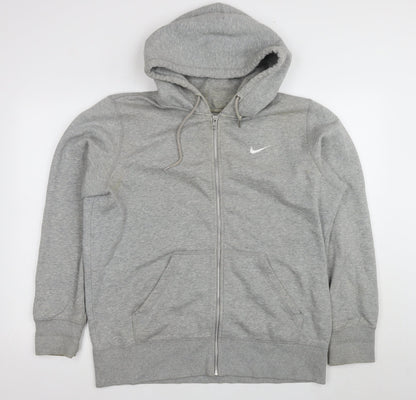 Mens UK Size 7XL Nike Grey Full Zip Hoodie