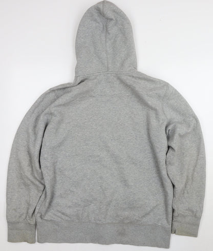 Mens UK Size 7XL Nike Grey Full Zip Hoodie