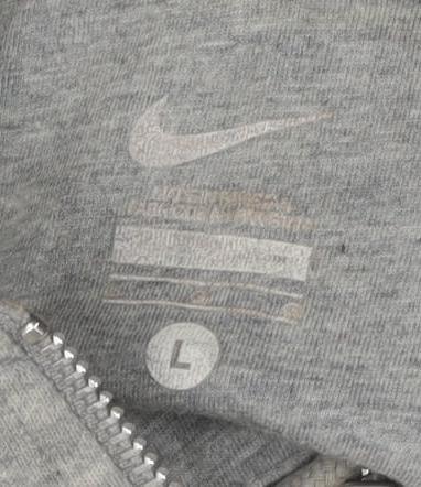 Mens UK Size 7XL Nike Grey Full Zip Hoodie