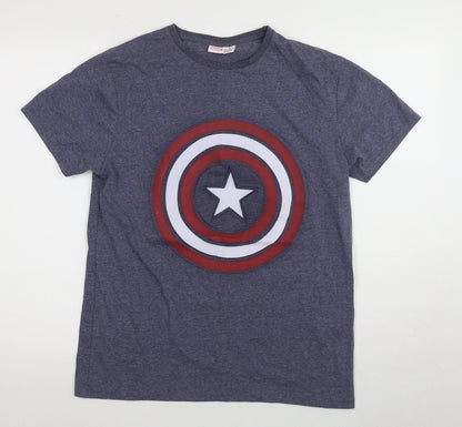 Marvel Men’s Blue Captain America T-Shirt M