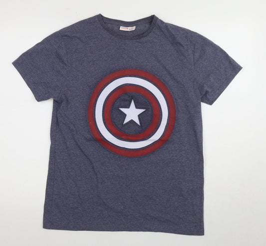Marvel Men’s Blue Captain America T-Shirt M