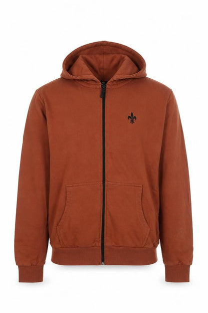 Mens UK Size S Criminal Damage Brown Full Zip Hoodie