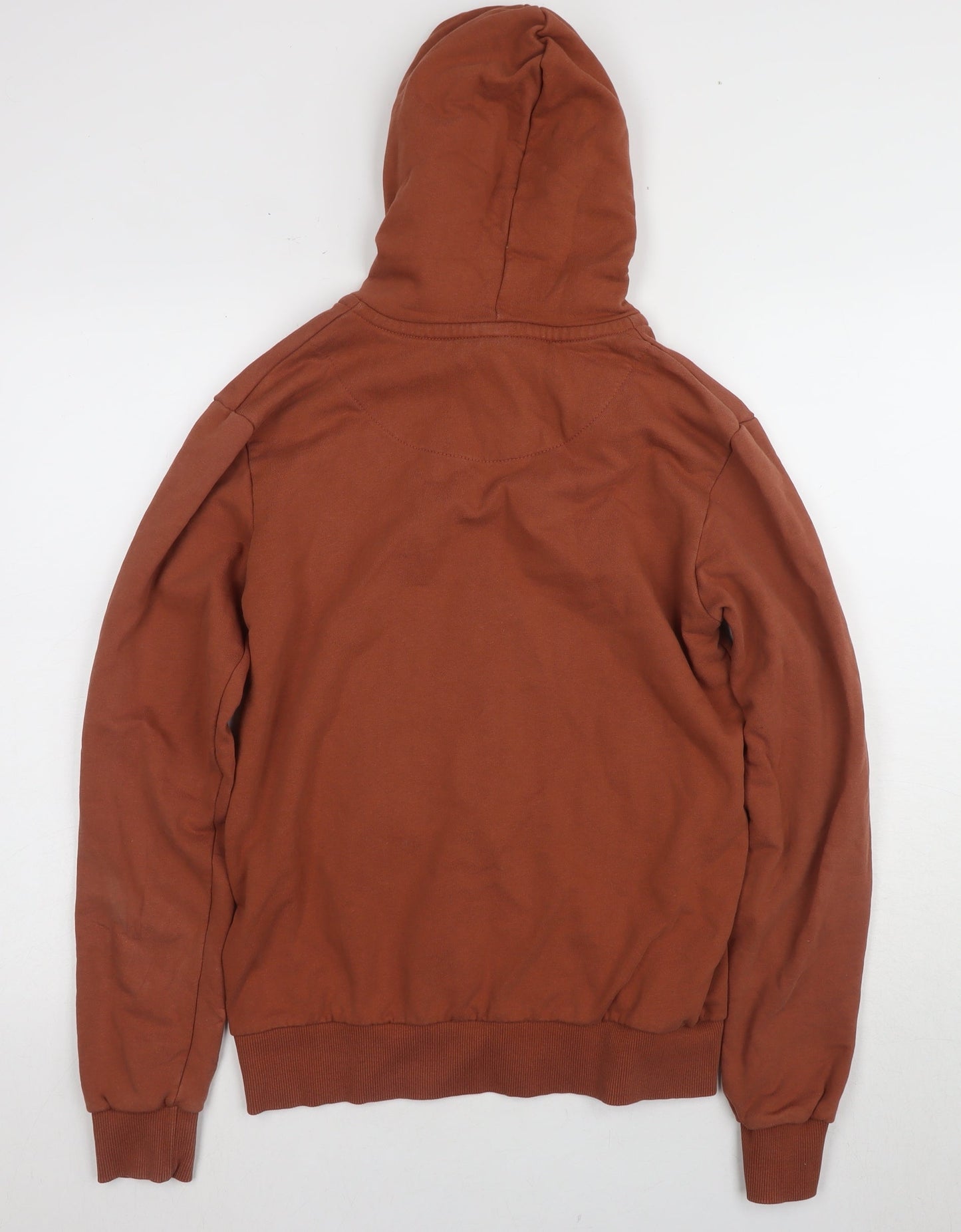 Mens UK Size S Criminal Damage Brown Full Zip Hoodie