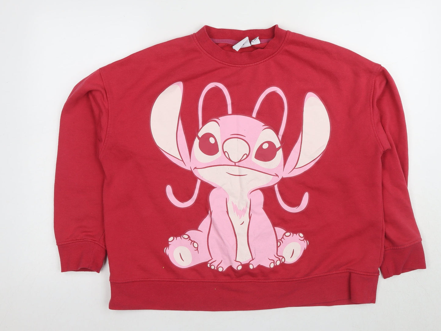 Womens UK Size L Disney Red Pullover Sweatshirt