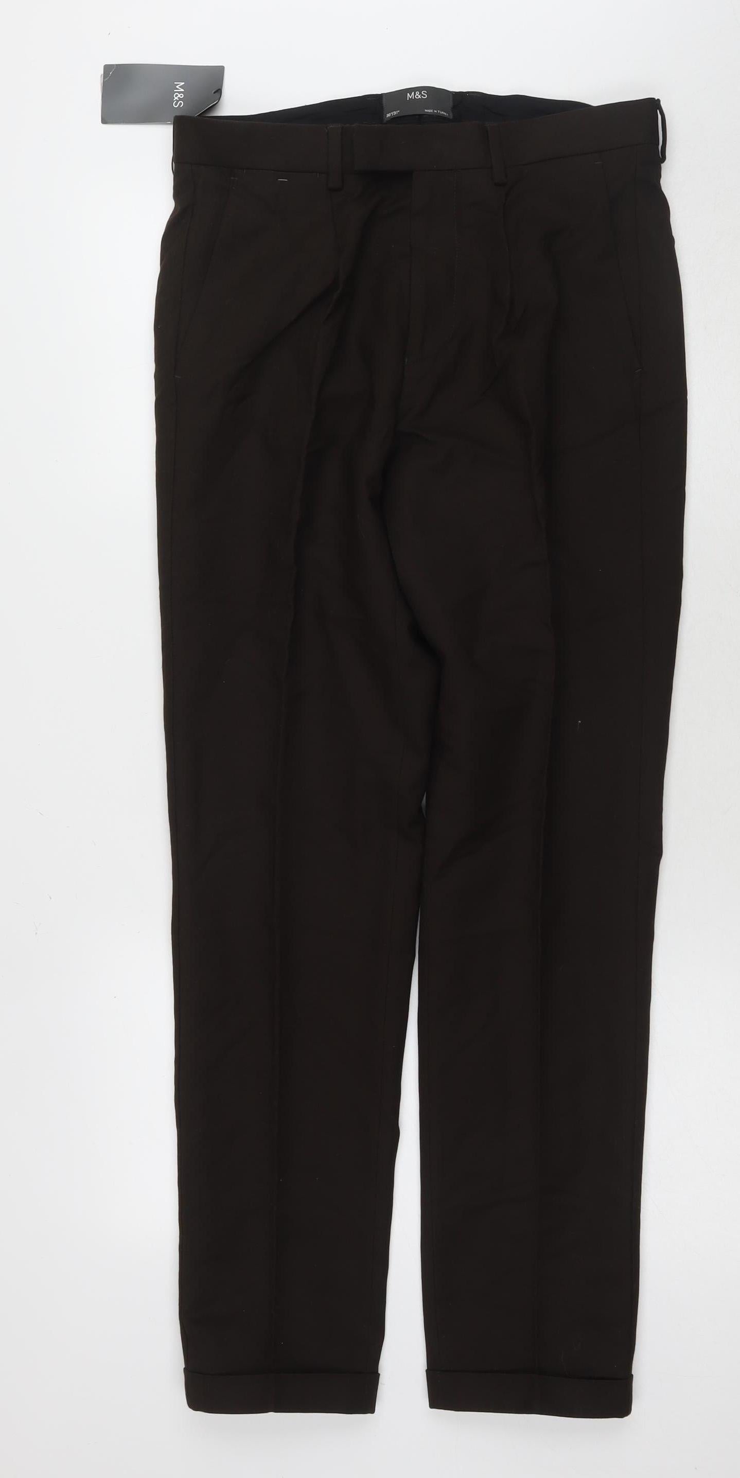 Marks and Spencer Men's Black Trousers Size M