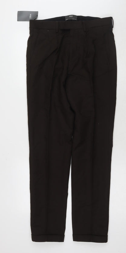 Marks and Spencer Men's Black Trousers Size M