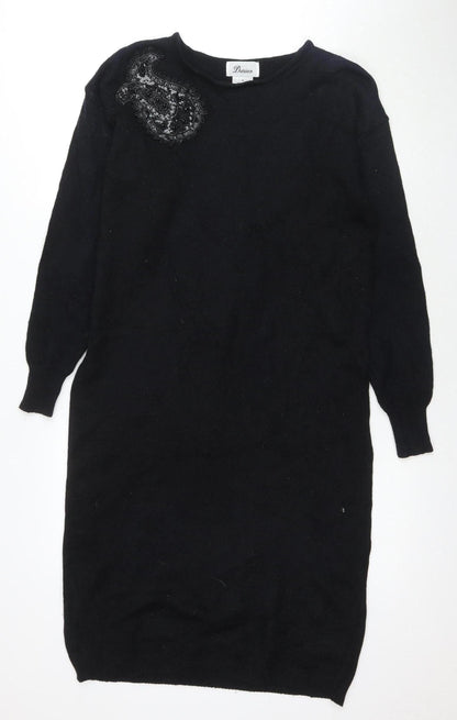 Darian Women's Black Acrylic Long Sleeve Dress