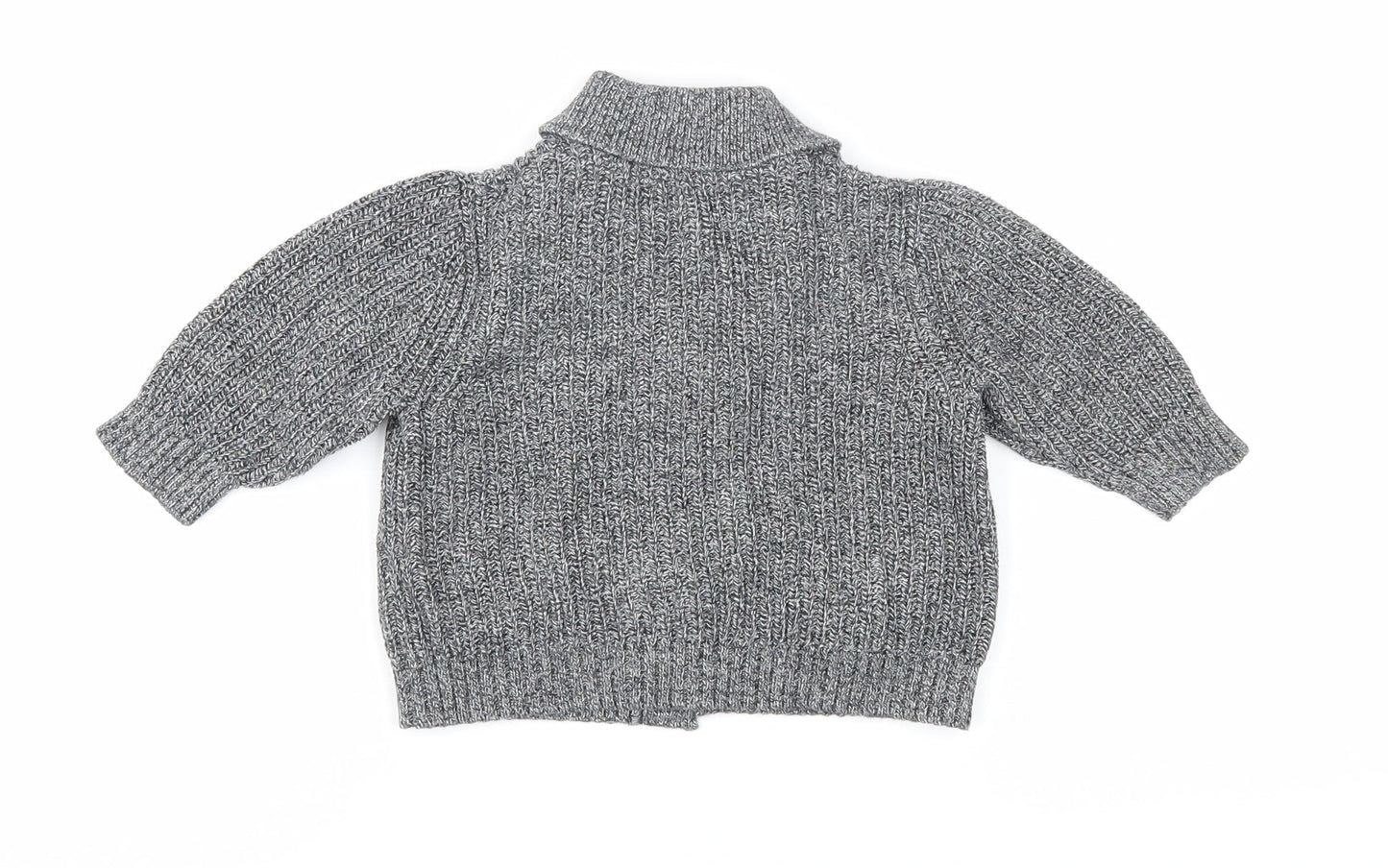 GAP Unisex Baby Grey Cardigan, 6-9 Months, Cotton Knit