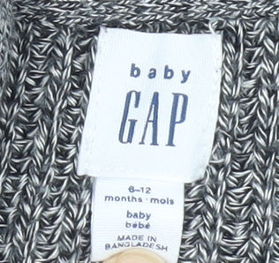 GAP Unisex Baby Grey Cardigan, 6-9 Months, Cotton Knit