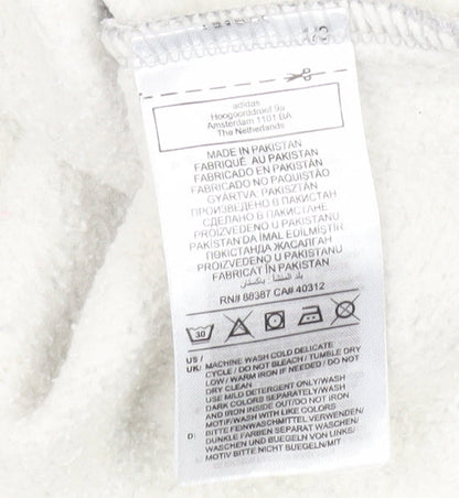 Adidas Men's Grey Pullover Jumper M Crew Neck Logo