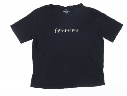 Womens UK Size 8 Marks and Spencer Black Basic T-Shirt